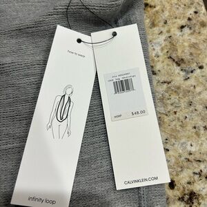 Calvin Klein Soft Gray Infinity Scarf